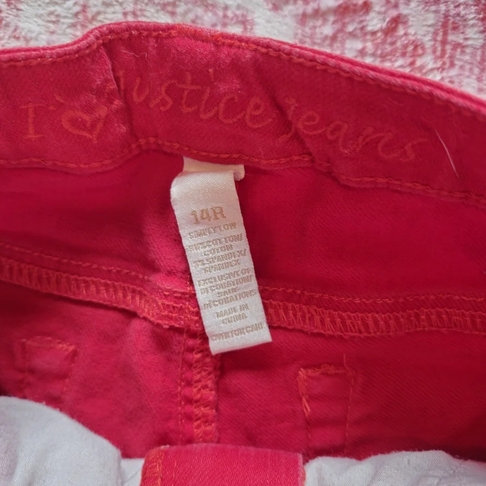 Justice Vibrant Red Denim Shorts